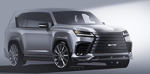 Эскизы обвеса для Lexus LX